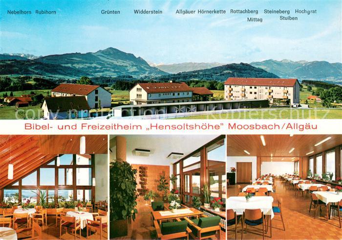 Moosbach Sulzberg Bibel- und Freizeitheim Hensoltshoehe Speisesaal Alpenpanorama