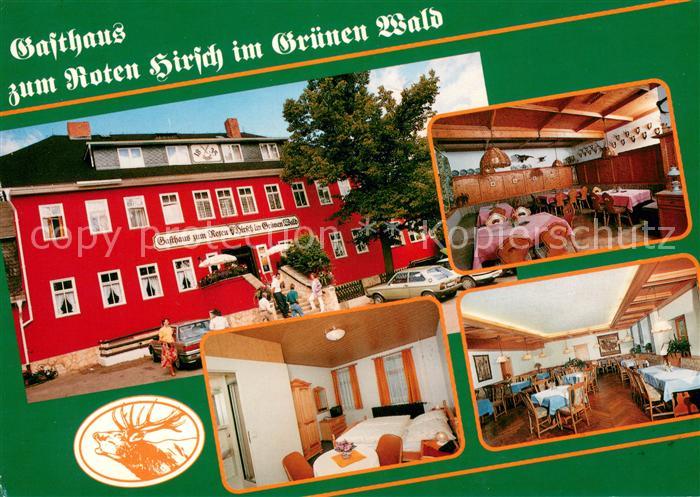 Hoheneiche Saalfeld Gasthaus zum Roten Hirsch im Gruenen Wald Restaurant Fremden