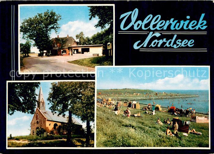 Vollerwiek Gaststaette Kirche Strand