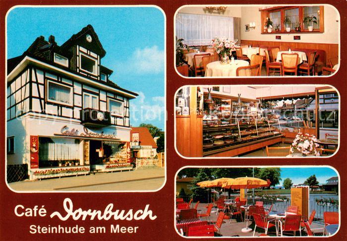 Steinhude am Meer Cafe Dornbusch Gastraum Verkaufstheke Terrasse