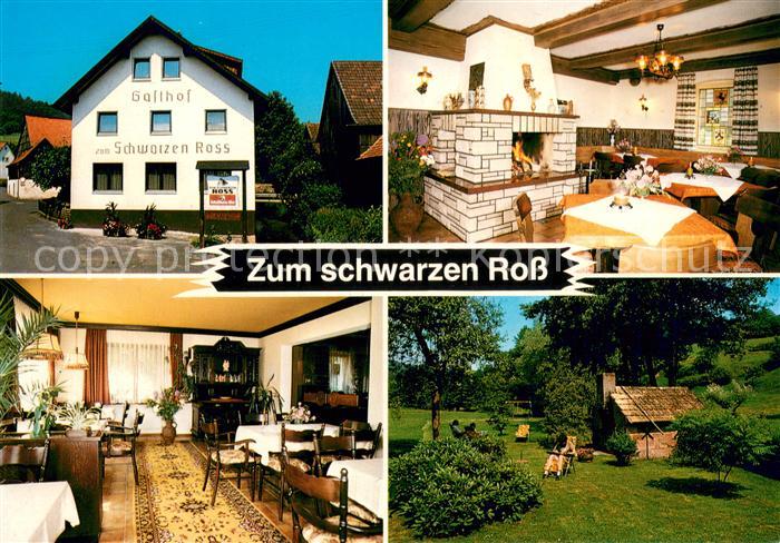 Eckarts Bad Brueckenau Gasthof Pension Zum schwarzen Ross Restaurant Kaminzimmer