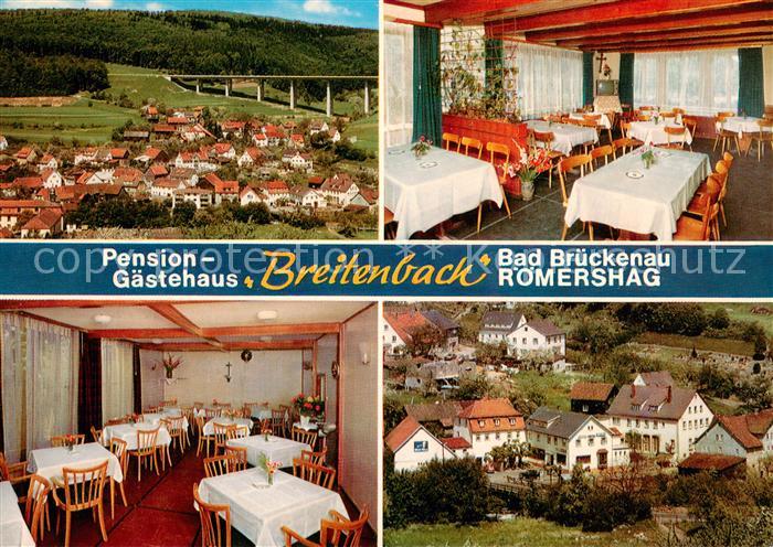 Roemershag Pension Gaestehaus Breitenbach Gastraum Ortsansichten Autobahnbruecke