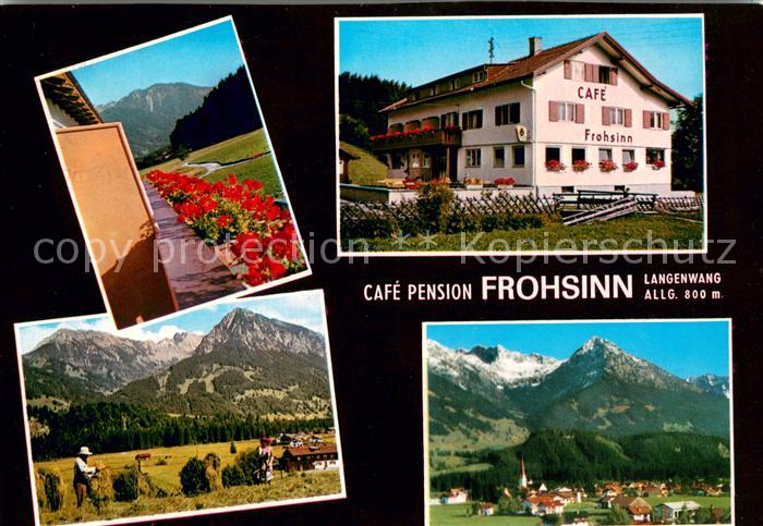 Langenwang Fischen Cafe Pension Frohsinn Panorama Allgaeuer Alpen