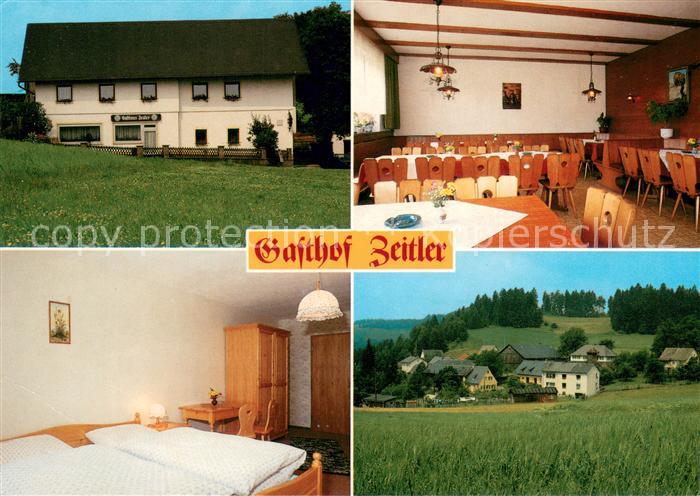 Grafengehaig Gasthof Pension Zeitler Gastraum Fremdenzimmer Panorama