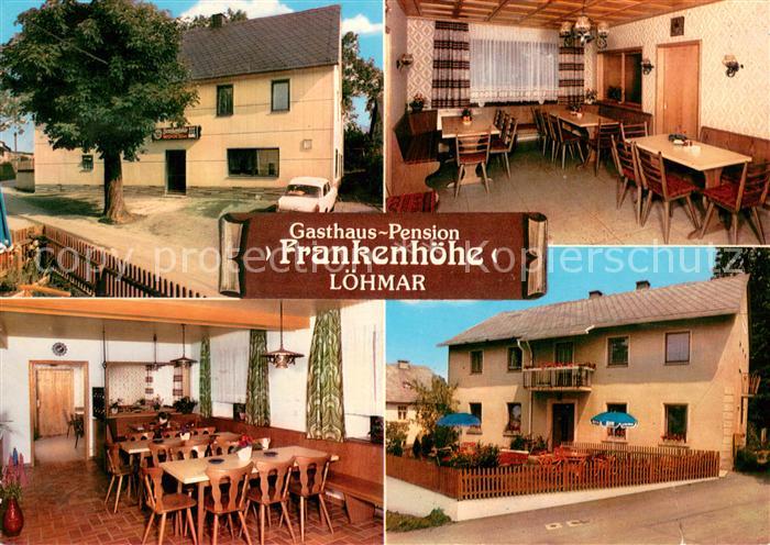 Loehmar Wald Gasthaus Pension Frankenhoehe Gaststube