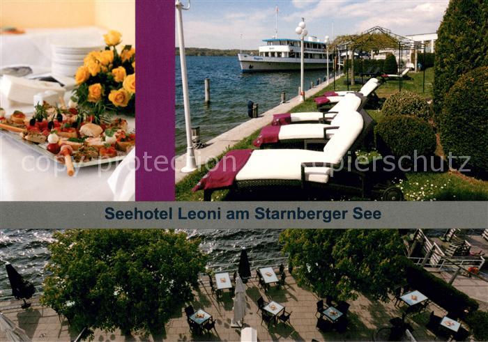 Berg Starnberg Seehotel Leoni am Starnberger See Terrasse Fahrgastschiff Starnbe