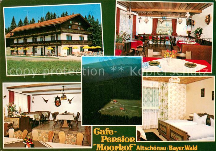 Altschoenau Cafe Pension Moorhof Gastraum Fremdenzimmer Fliegeraufnahme