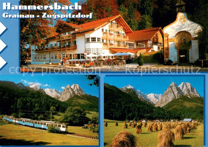 Hammersbach Grainau Gaestehaus Haus Hammersbach mit Kapelle Bayerische Zugspitzb