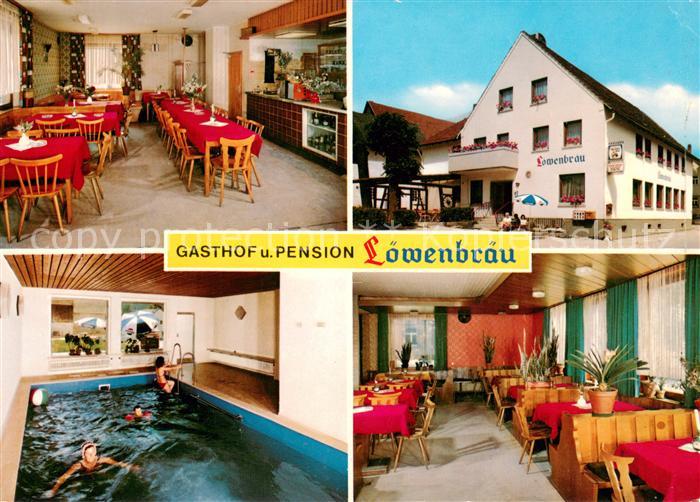 Schwabthal Gasthof Pension Loewenbraeu Restaurant Hallenbad