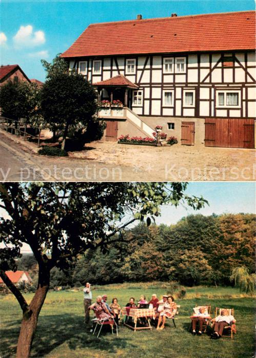 Rengshausen Knuellwald Pension Koerber Fachwerkhaus Garten