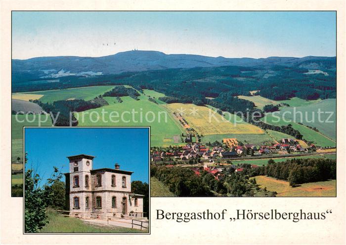 Hainich-Hoerselberg Panorama Blick vom Grossen Hoerselberg Berggasthof