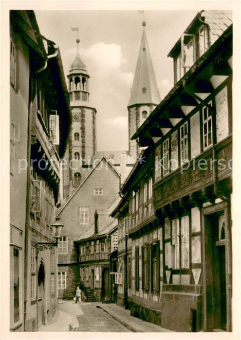 GOSLAR Harz Niedersachsen Bergstrasse und Marktkirche