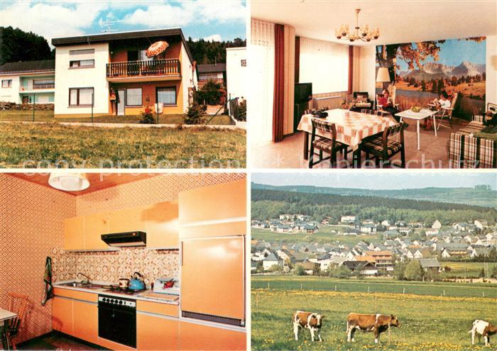 Waldbrunn Westerwald Ferienhaus Beck Panorama Viehweide Kuehe