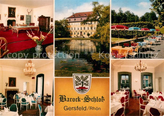 Gersfeld Rhoen Restaurant Cafe Barock Schloss Terrasse Teich