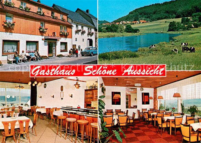 Gewissenruh Gasthaus Schoene Aussicht Gastraeume Panorama