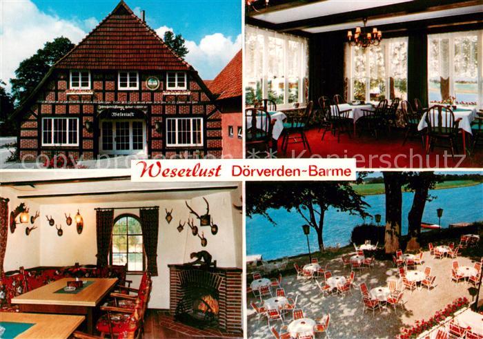 Barme Verden Weserlust Gasthaus Gastraeume Terrasse