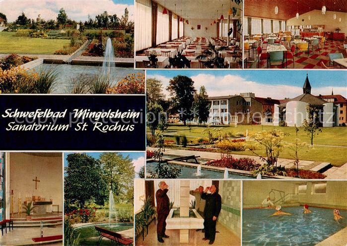 Bad Schoenborn Schwefelbad Mingolsheim Sanatorium St Rochus Gastraeume Park Haus