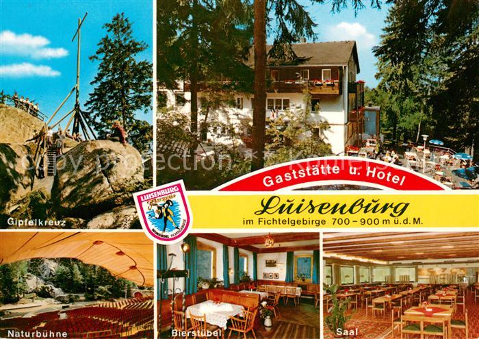 Luisenburg Gaststaette und Hotel Luisenburg Gipfelkreuz Naturbuehne Bierstuebel