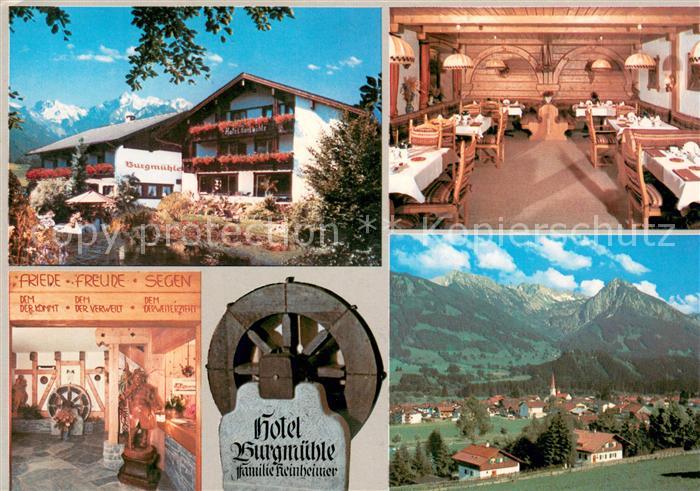 Fischen Allgaeu Komforthotel Burgmuehle Gaststube Muehle Panorama