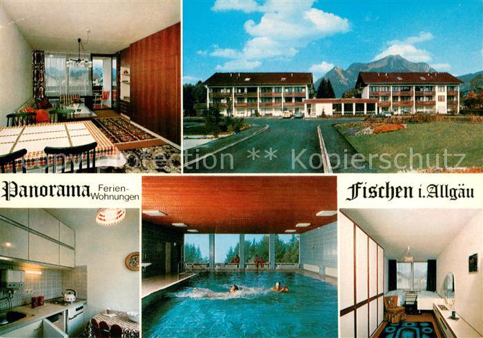 Fischen Allgaeu Panorama Ferienwohnungen Appartements Kueche Hallenbad