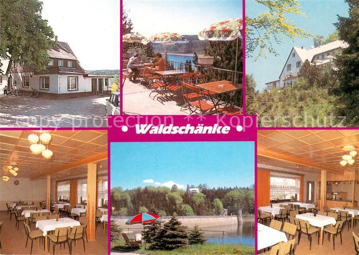 Klingenberg Marquartstein Waldschaenke an der Talsperre Klingenberg Terrasse Gas