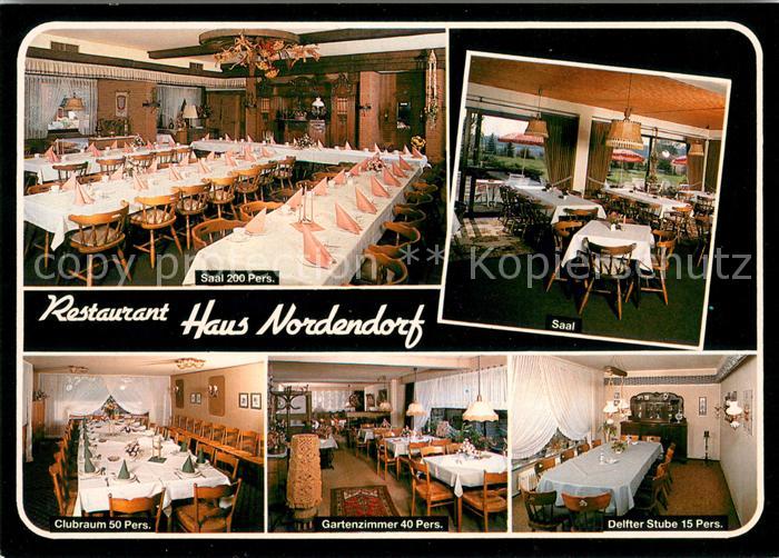 Lembeck Restaurant Haus Nordendorf Saal Clubraum Gartenzimmer Delfter Stuben