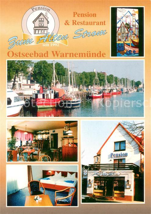 Warnemuende Ostseebad Pension Restaurant Zum Alten Strom Gaststube Zimmer Bootsl