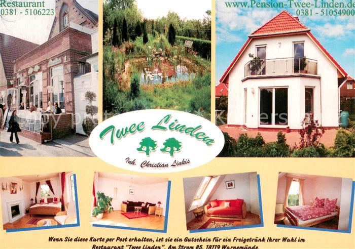 Warnemuende Ostseebad Restaurant Pension Twee Linden Gastzimmer