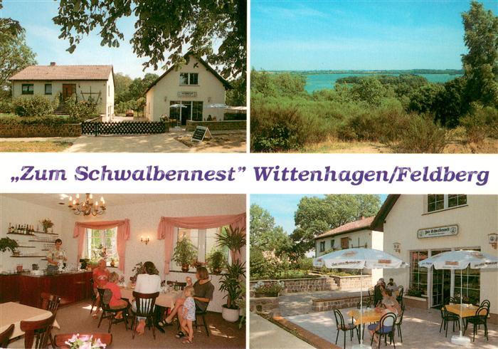 Wittenhagen Restaurant Cafe Pension Zum Schwalbennest Gaststube Terrasse Panoram