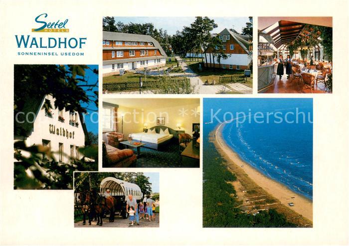 Trassenheide Usedom Seetel Hotel Waldhof Gastraum Zimmer Planwagen
