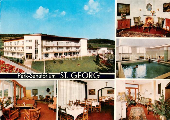 Bad Soden-Salmuenster Park Sanatorium St Georg Hallenbad Kaminzimmer Gaststube F