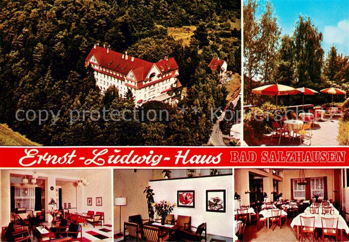 Bad Salzhausen Ernst Ludwig Haus Fliegeraufnahme Terrasse Gastraeume