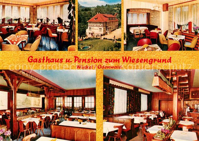 Winkel Odenwald Gasthaus Pension zum Wiesengrund Gastraeume