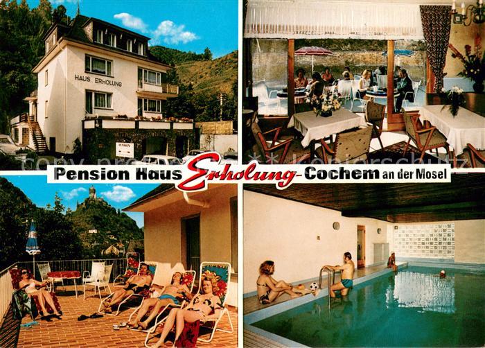 Cochem Mosel Pension Haus Erholung Gaststube Terrasse Hallenbad