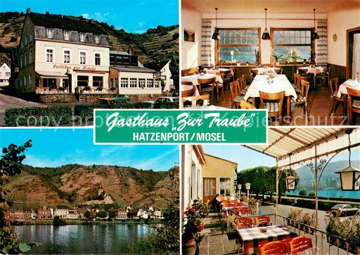 Hatzenport Gasthaus Zur Traube Gaststube Moselpartie Terrasse