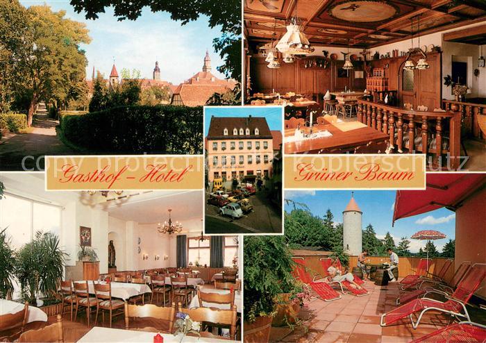 Uffenheim Gasthof Hotel Gruener Baum Gastraeume Terrasse