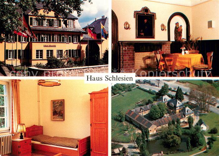 Koenigswinter Haus Schlesien Fliegeraufnahme Hauptgebaeude Kamin Gaestezimmer