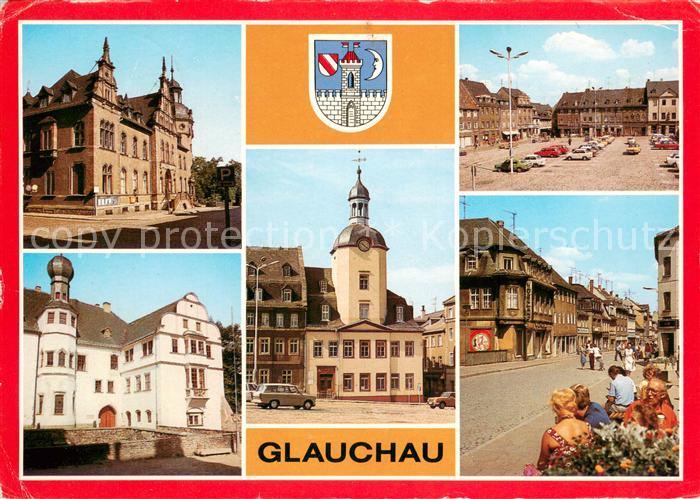 Glauchau Post Schloss Hinterglauchau Rathaus Markt Dr Friedrichs Strasse