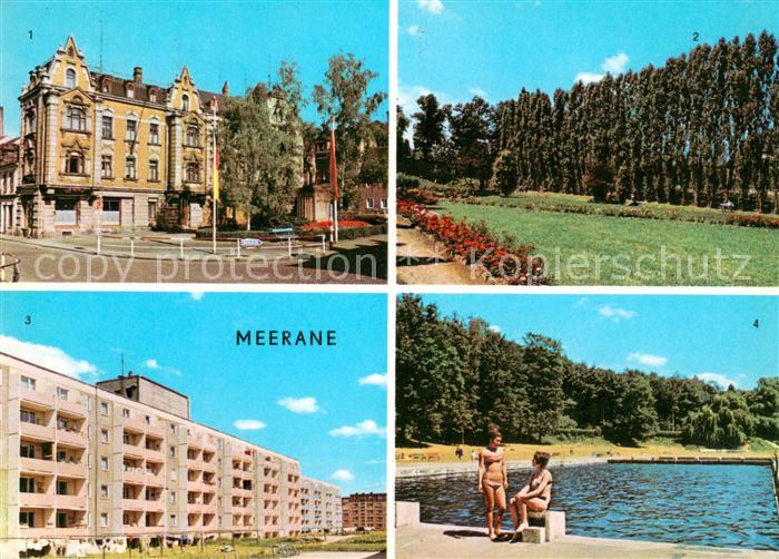 Meerane Ernst Thaelmann Platz Rosarium Friedrich Engels Ring Freibad