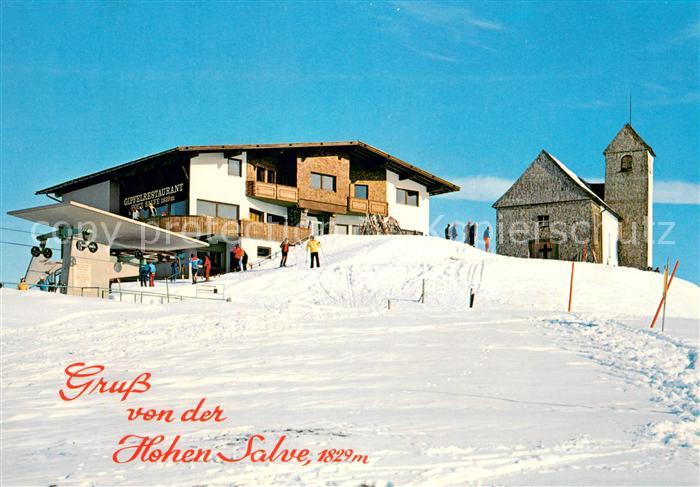 Hopfgarten Brixental Hohe Salve Gipfel mit Sesselbahn Bergstation Gipfelrestaura
