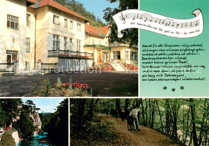 Baden Wien Erholungsheim Helenental Urtelstein Schwechatdurchbruch mit Ruine Rau