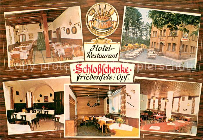Friedenfels Hotel Schloss Schenke Restaurant Gastraeume