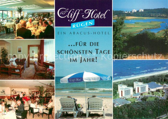 Sellin Ruegen Cliff Hotel Ruegen Gastraeume Strand Fliegeraufnahme