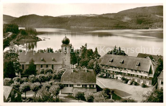 Schluchsee Hotel Schiff Panorama Blick ueber den Schluchsee Schwarzwald