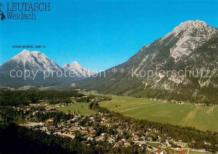 Weidach Leutasch Sommer- und Wintererholungsort Hohe Munde Alpen Fliegeraufnahme