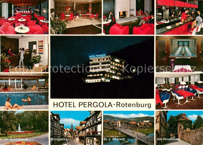 Rotenburg Fulda Hotel Pergola Restaurant Bar Kegelbahn Hallenbad Schlosspark Bro