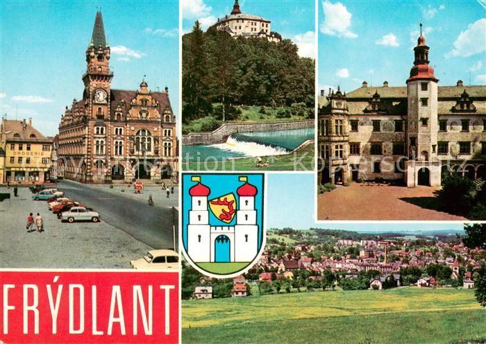 Frydlant Rathaus Schloss Stadtpanorama Wappen