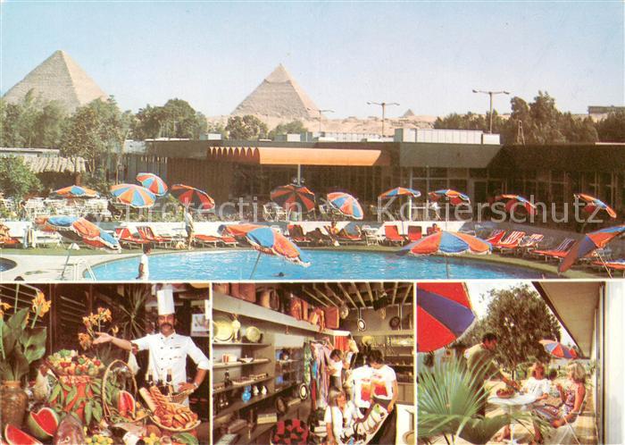 Cairo Egypt Jolie ville Moevenpick Restaurant Swimming Pool Hotel at the Pyramid