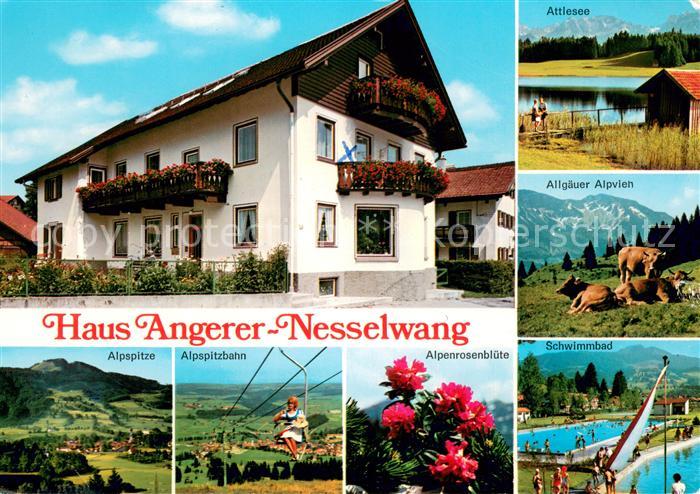 Nesselwang Allgaeu Bayern Gaestehaus Pension Haus Angerer Attlesee Allgaeuer Al