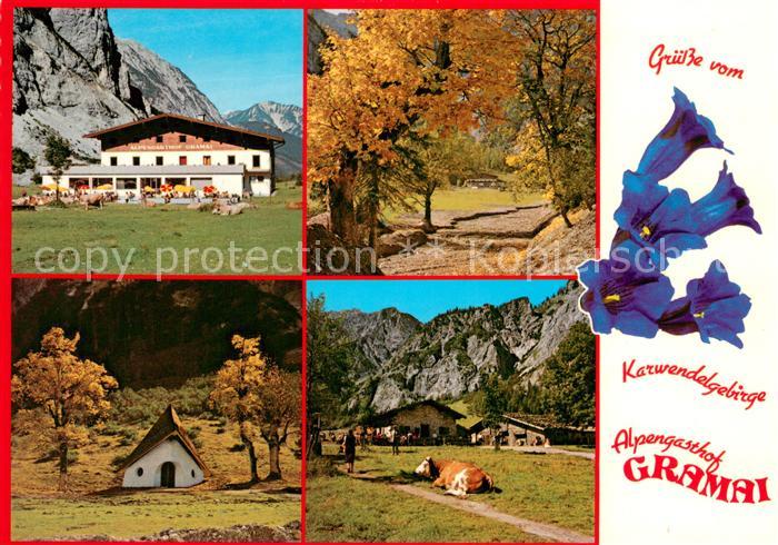 Eben Achensee Ausflug ins Karwendelgebirge Alpengasthof Gramai Landschaftspanora